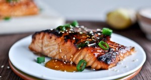 Asian Salmon with Brown Rice & Stir Fry