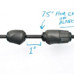 Make sure to space the reel seat sections 1 inch apart to hold your reel right