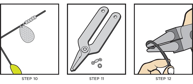 Steps 10, 11 and 12 for Building A Spinnerbait