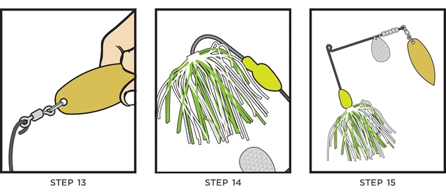 Steps 13, 14 and 15 for Building A Spinnerbait