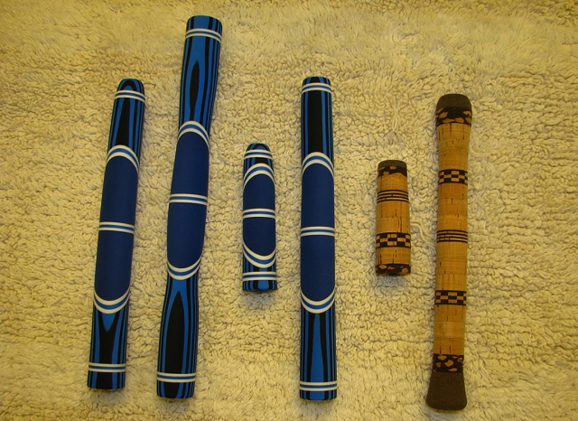 Victor Joseph custom rod examples with EVA grips he helped design